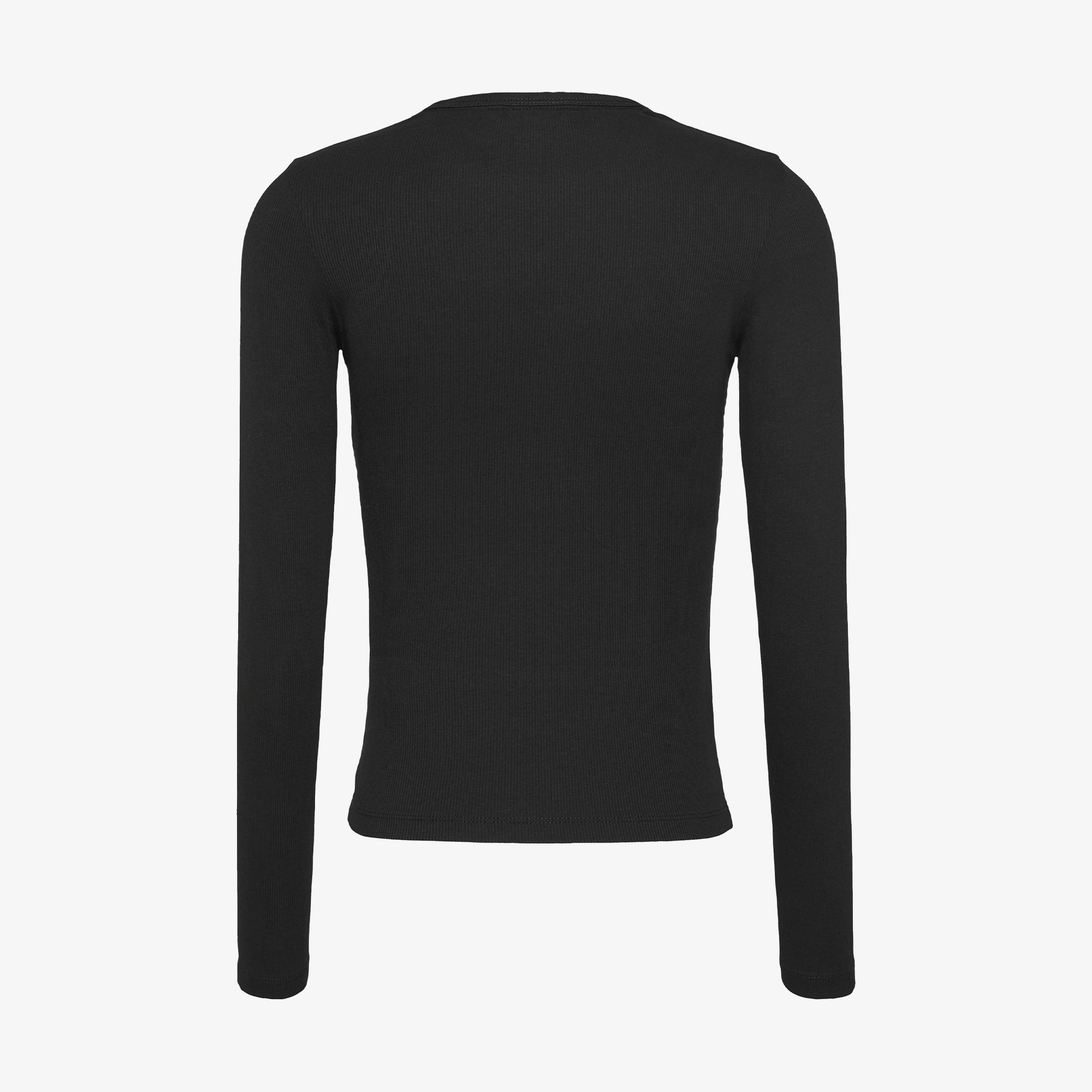 Tommy Jeans Slim Essential Kadın Siyah Uzun Kollu T-shirt