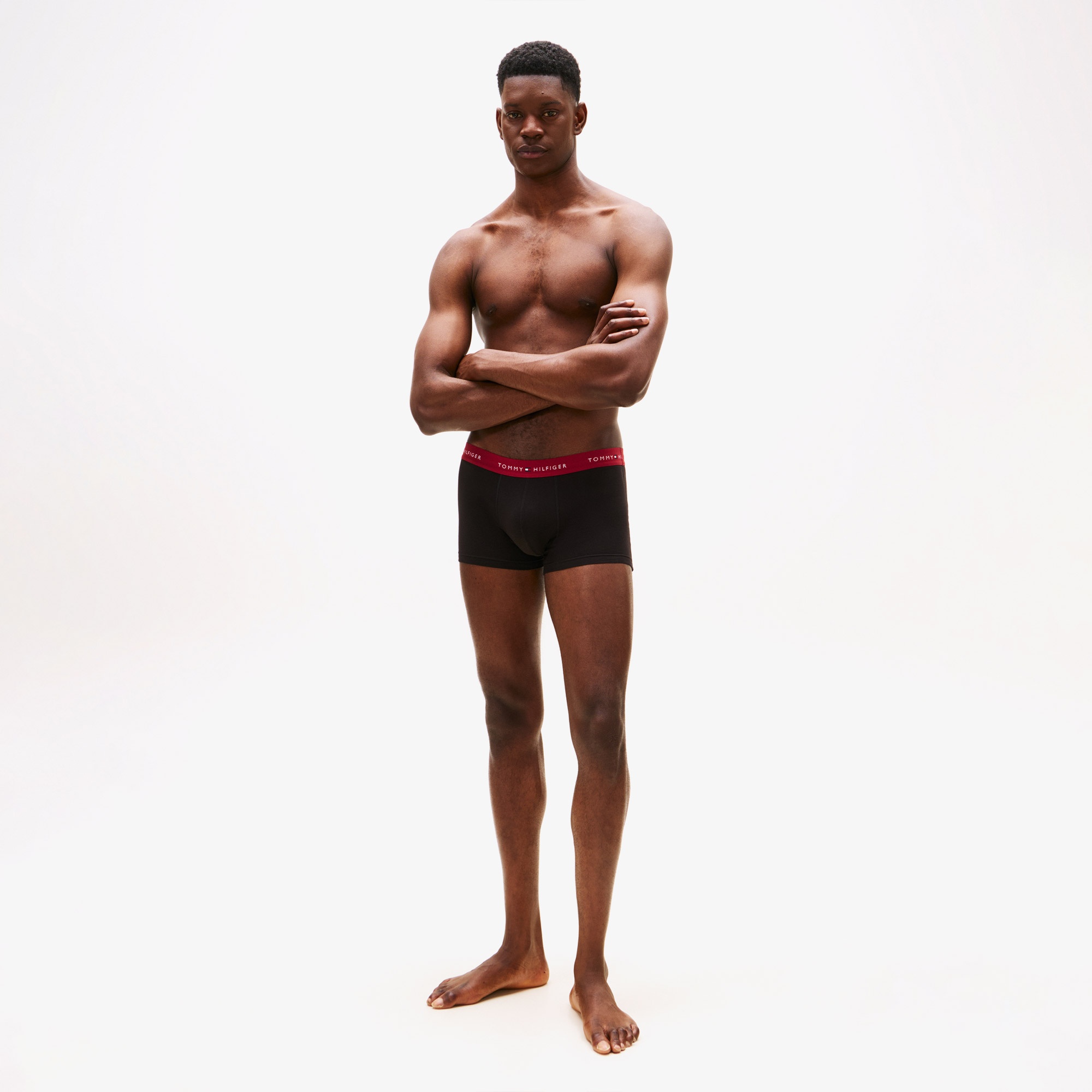 Tommy Hilfiger Trunk Erkek Turuncu 3'lü Siyah Boxer