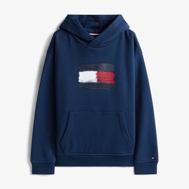  Tommy Hilfiger Flag Çocuk Lacivert Hoodie