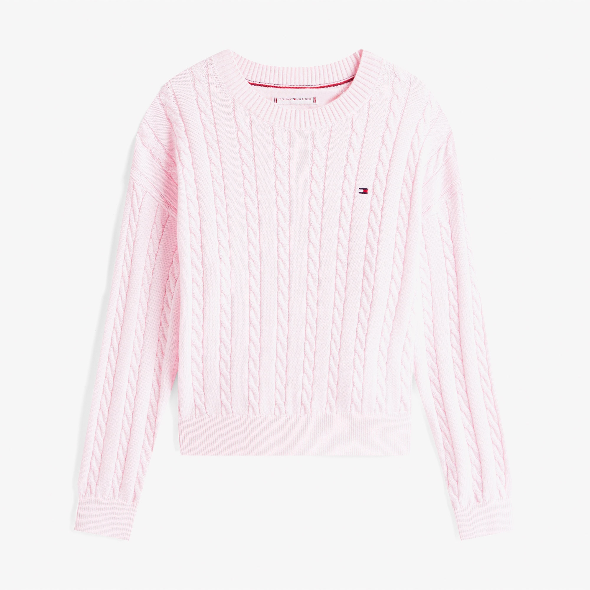Tommy Hilfiger Cable Çocuk Pembe Kazak
