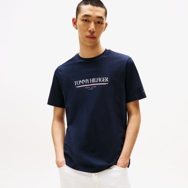  Tommy Hilfiger Brand Love Erkek Lacivert T-Shirt
