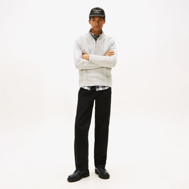  Tommy Jeans Lace Up Rubberized Erkek Siyah Bot