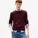Tommy Hilfiger Essential Cotton Yuvarlak Yaka Erkek Bordo Kazak