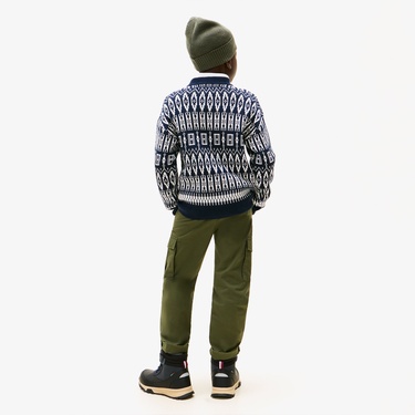  Tommy Hilfiger Fairisle Çocuk Lacivert Kazak