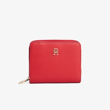  Tommy Hilfiger Icon Med Flap Kadın Kırmızı Cüzdan