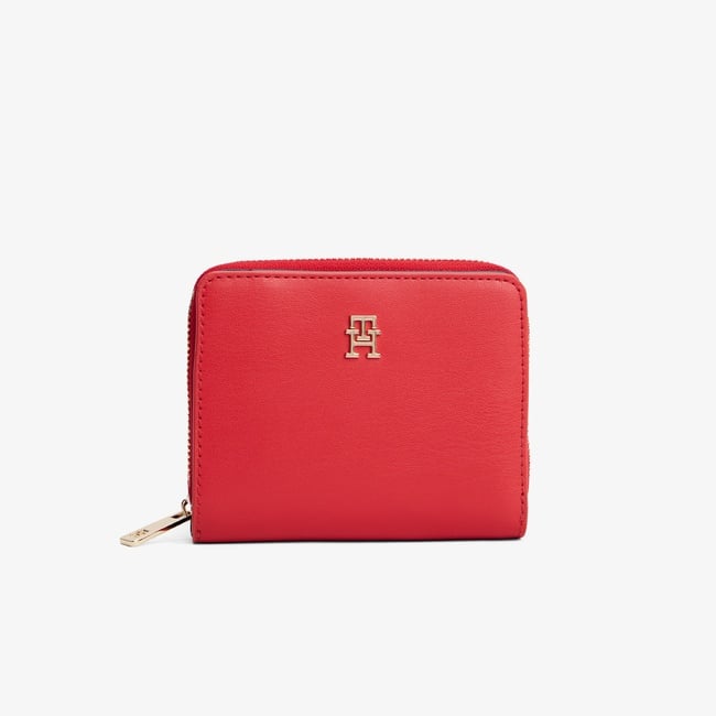  Tommy Hilfiger Icon Med Flap Kadın Kırmızı Cüzdan