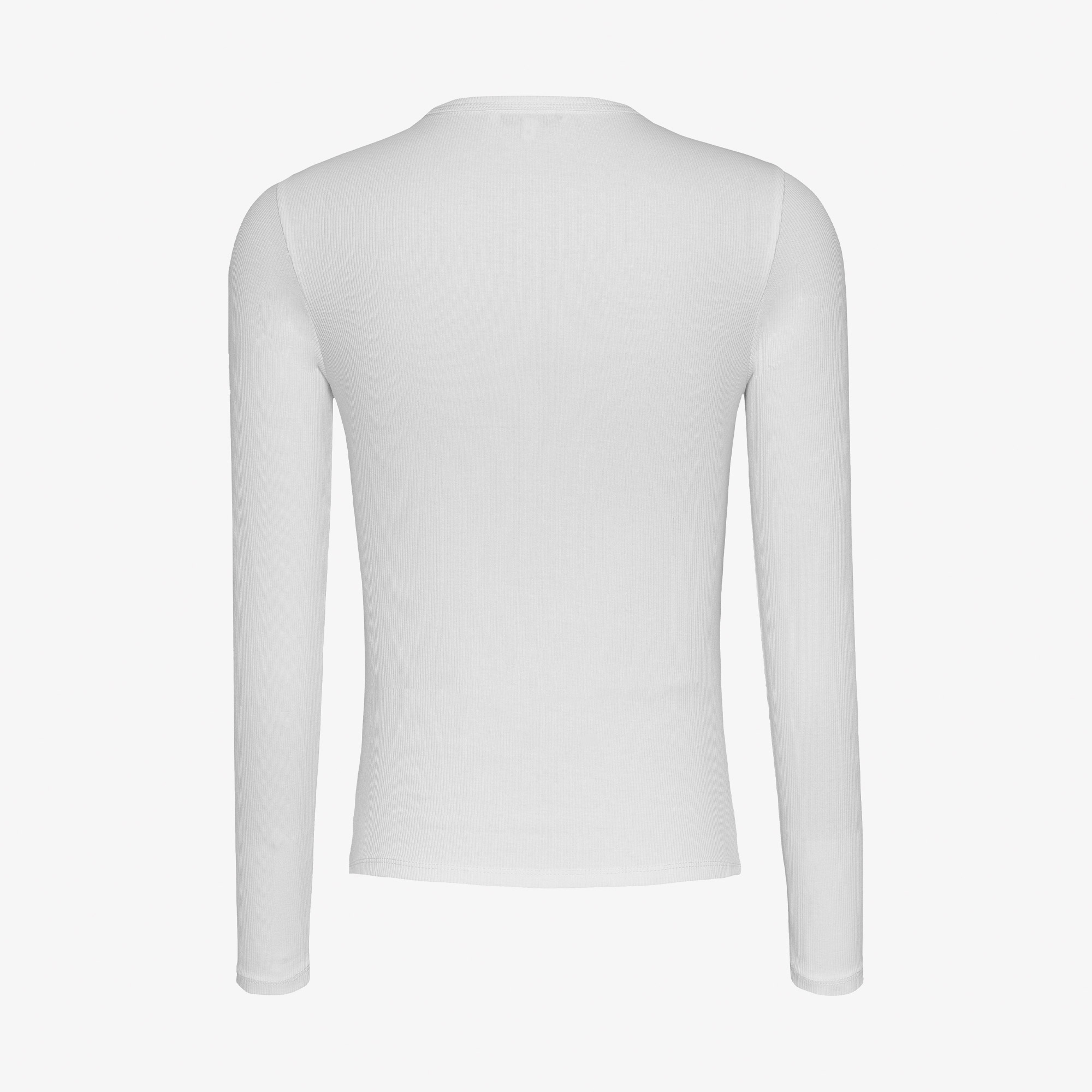 Tommy Jeans Slim Essential Kadın Beyaz Uzun Kollu T-shirt