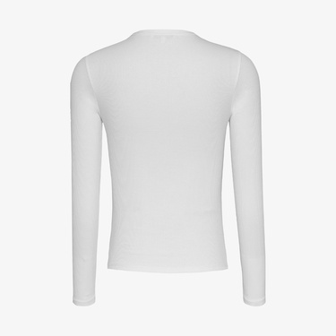  Tommy Jeans Slim Essential Kadın Beyaz Uzun Kollu T-shirt