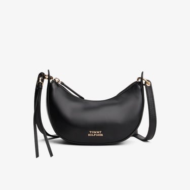  Tommy Hilfiger Moon Leather Mini Kadın Siyah Çapraz Çanta