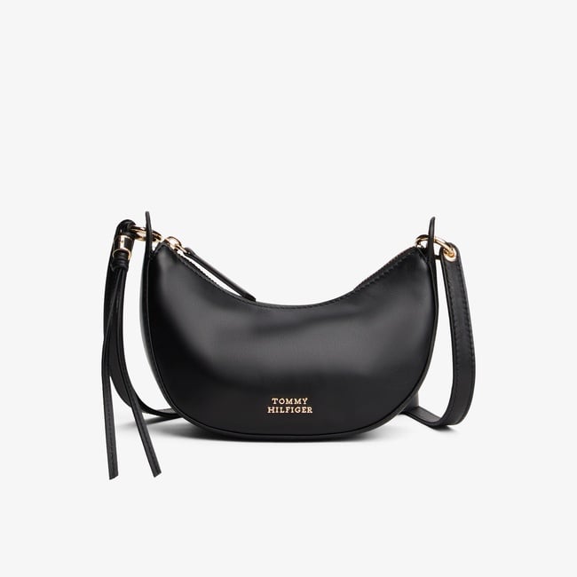  Tommy Hilfiger Moon Leather Mini Kadın Siyah Çapraz Çanta