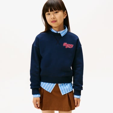  Tommy Hilfiger Flock Çocuk Lacivert Sweatshirt