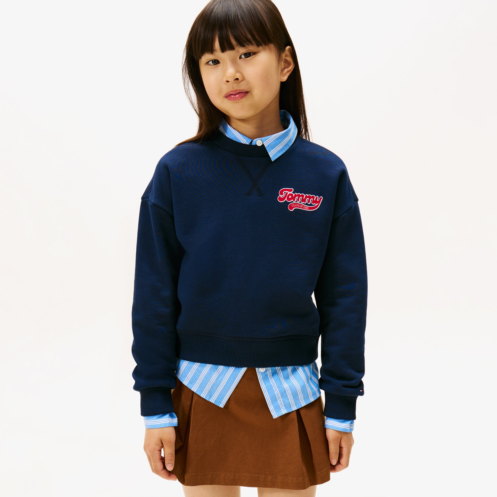  Tommy Hilfiger Flock Çocuk Lacivert Sweatshirt