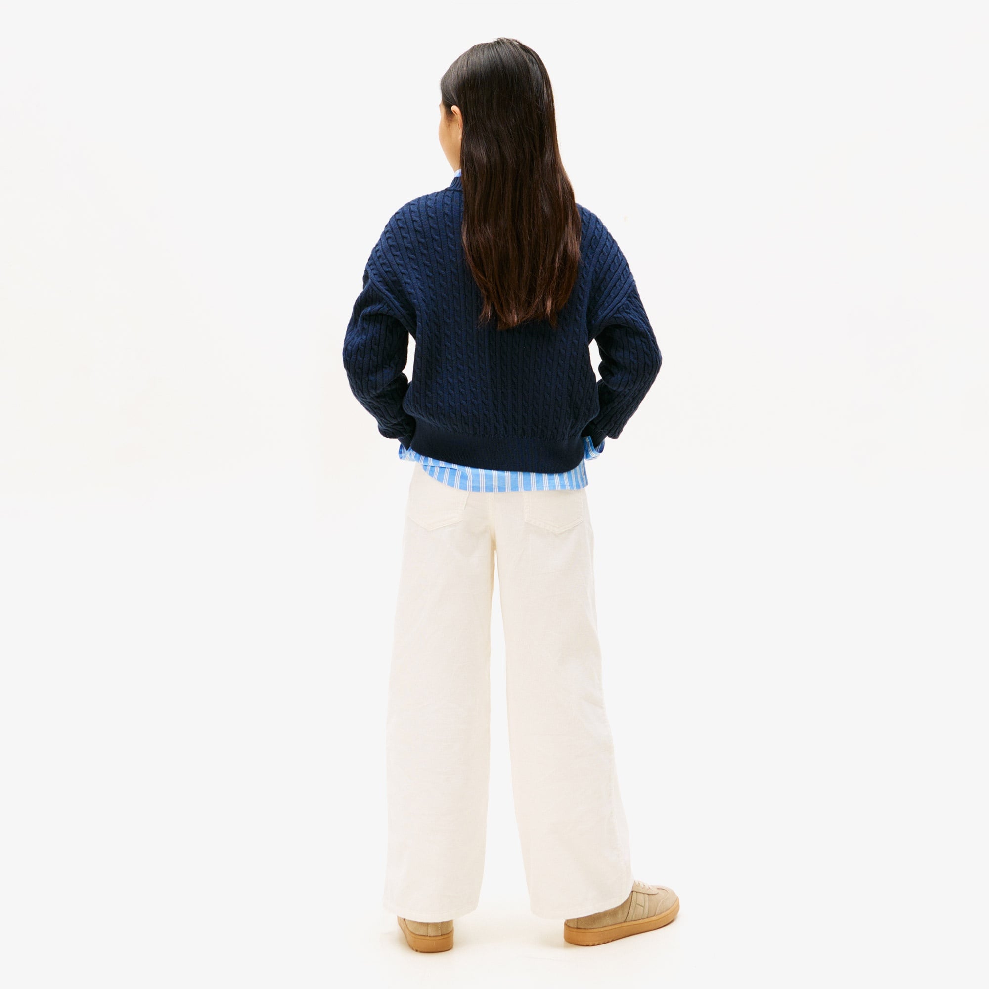 Tommy Hilfiger Cable Çocuk Lacivert Kazak