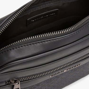  Tommy Hilfiger Monogram Reporter Erkek Siyah Çapraz Çanta