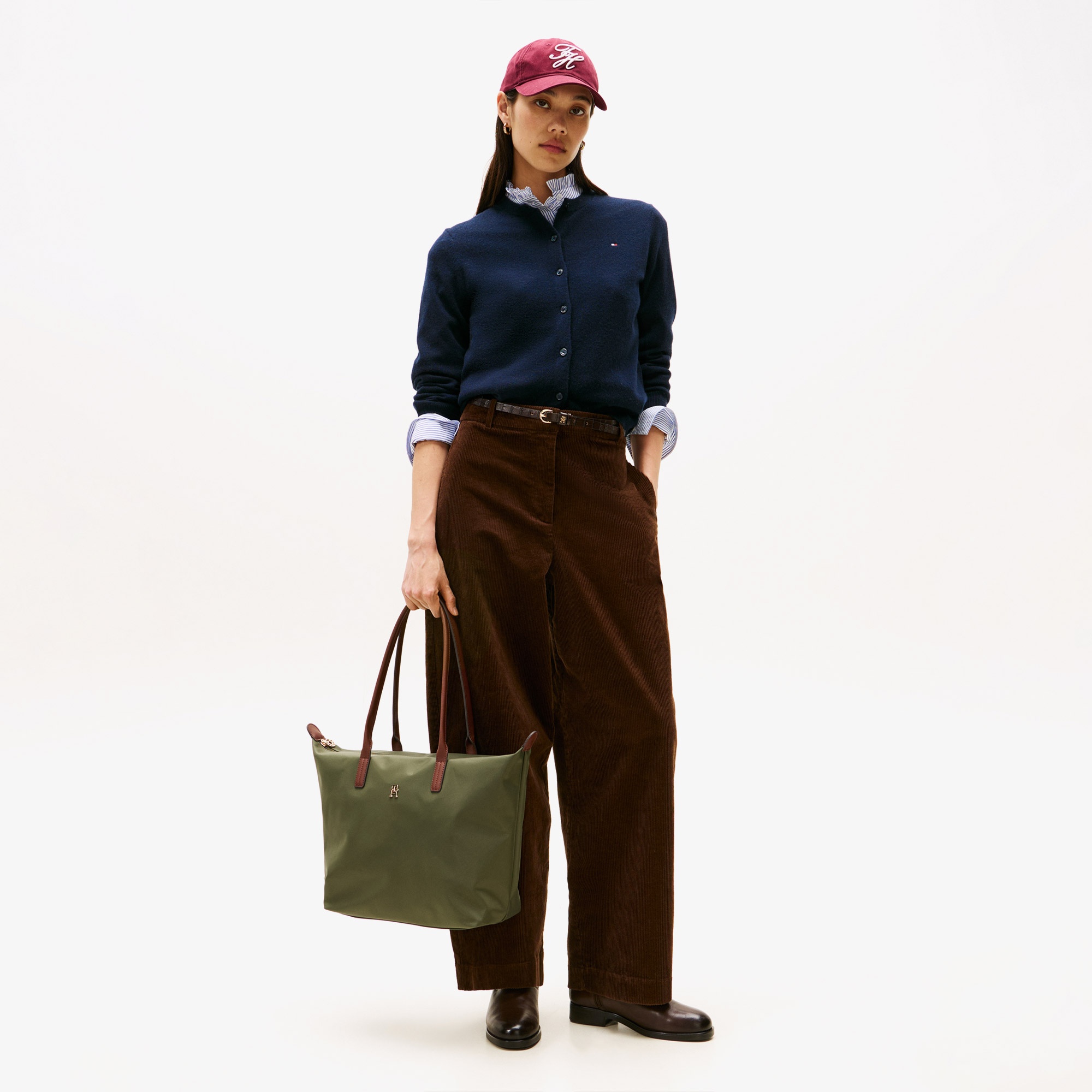 Tommy Hilfiger Popette Kadın Yeşil Tote Çanta