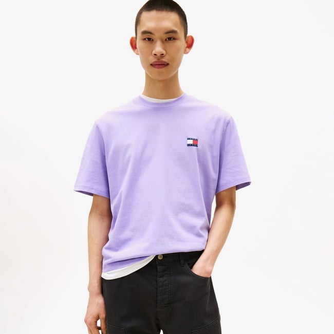  Tommy Jeans 90S Classic Erkek Mor T-Shirt