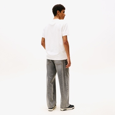  Tommy Jeans Regular Photo Flag Erkek Beyaz T-Shirt