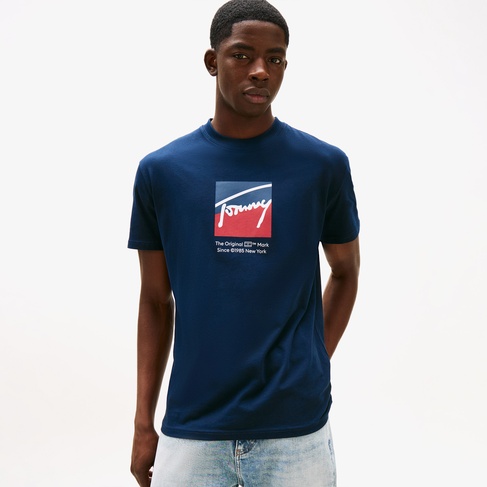  Tommy Jeans Regular Erkek Lacivert T-Shirt