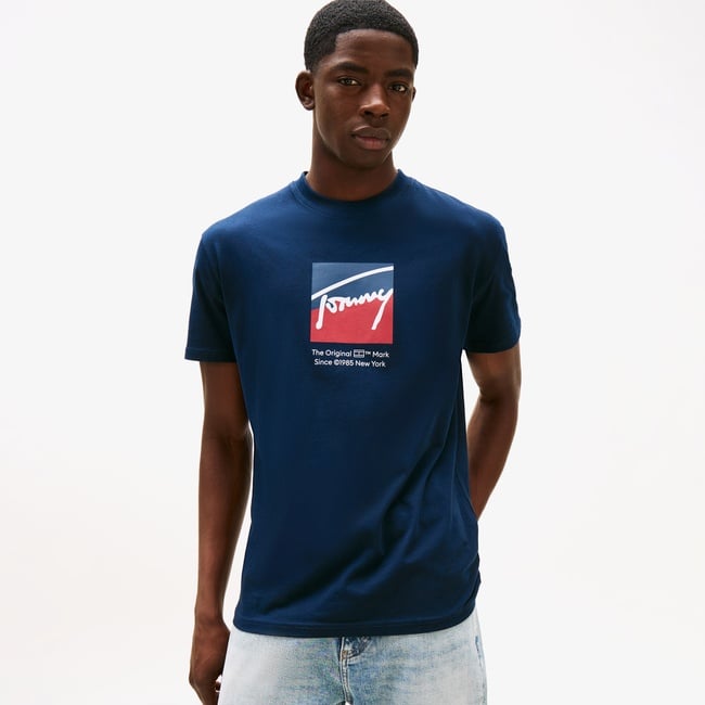  Tommy Jeans Regular Erkek Lacivert T-Shirt