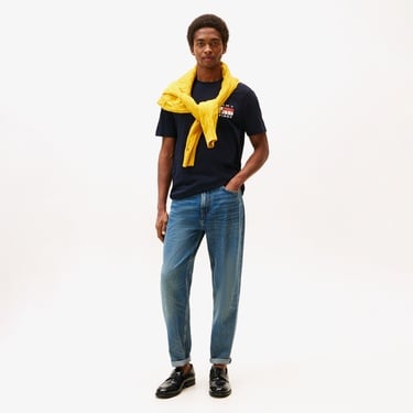  Tommy Hilfiger Colour Flag Erkek Lacivert T-Shirt