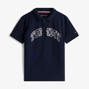  Tommy Hilfiger Graphic Çocuk Lacivert Polo Yaka T-Shirt