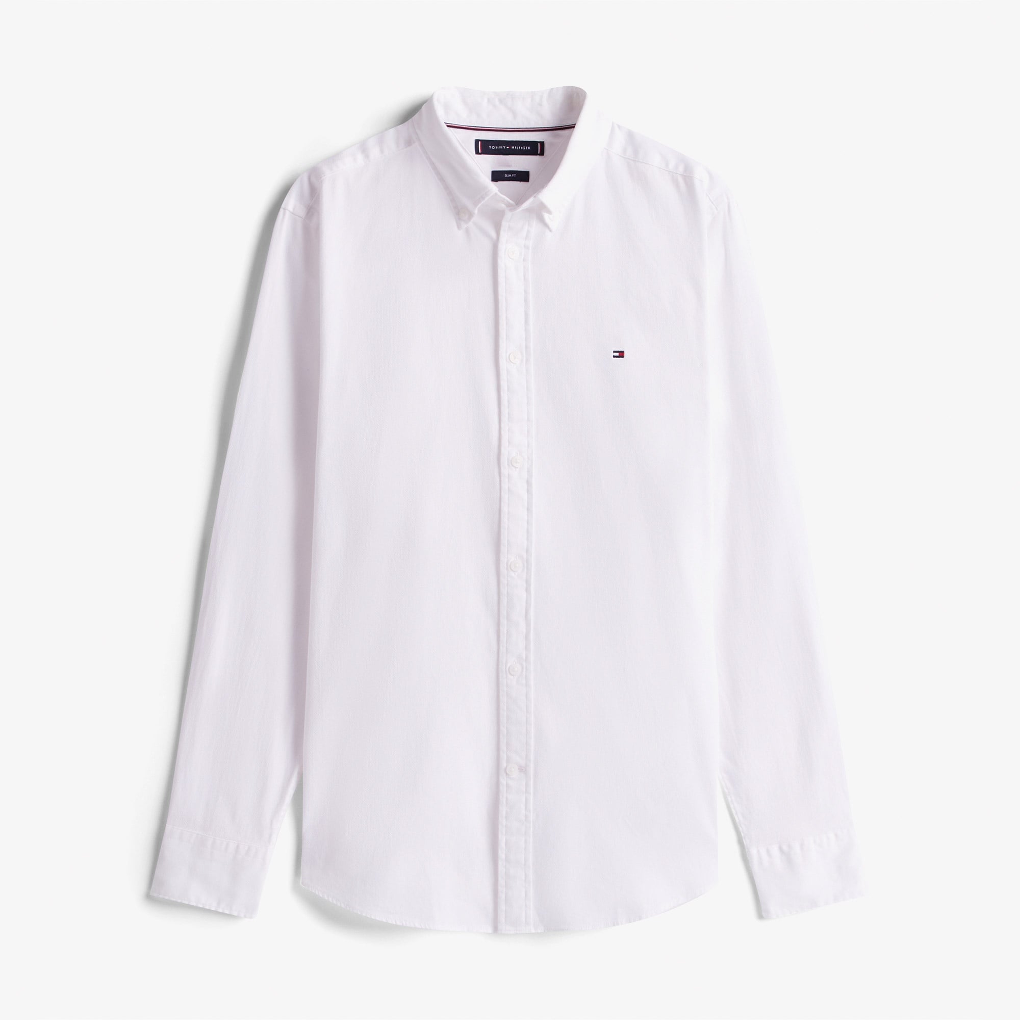 Tommy Hilfiger Dobby Erkek Beyaz Gömlek