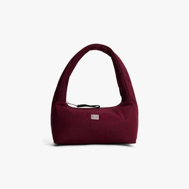  Tommy Jeans Urban Nylon Kadın Bordo Omuz Çantası
