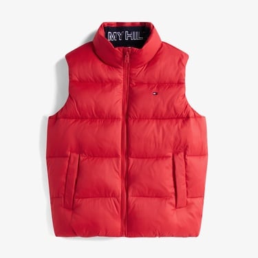  Tommy Hilfiger Essential Padded Çocuk Kırmızı Puffer Yelek