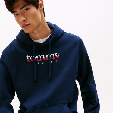  Tommy Jeans Regular Erkek Mavi Sweatshirt