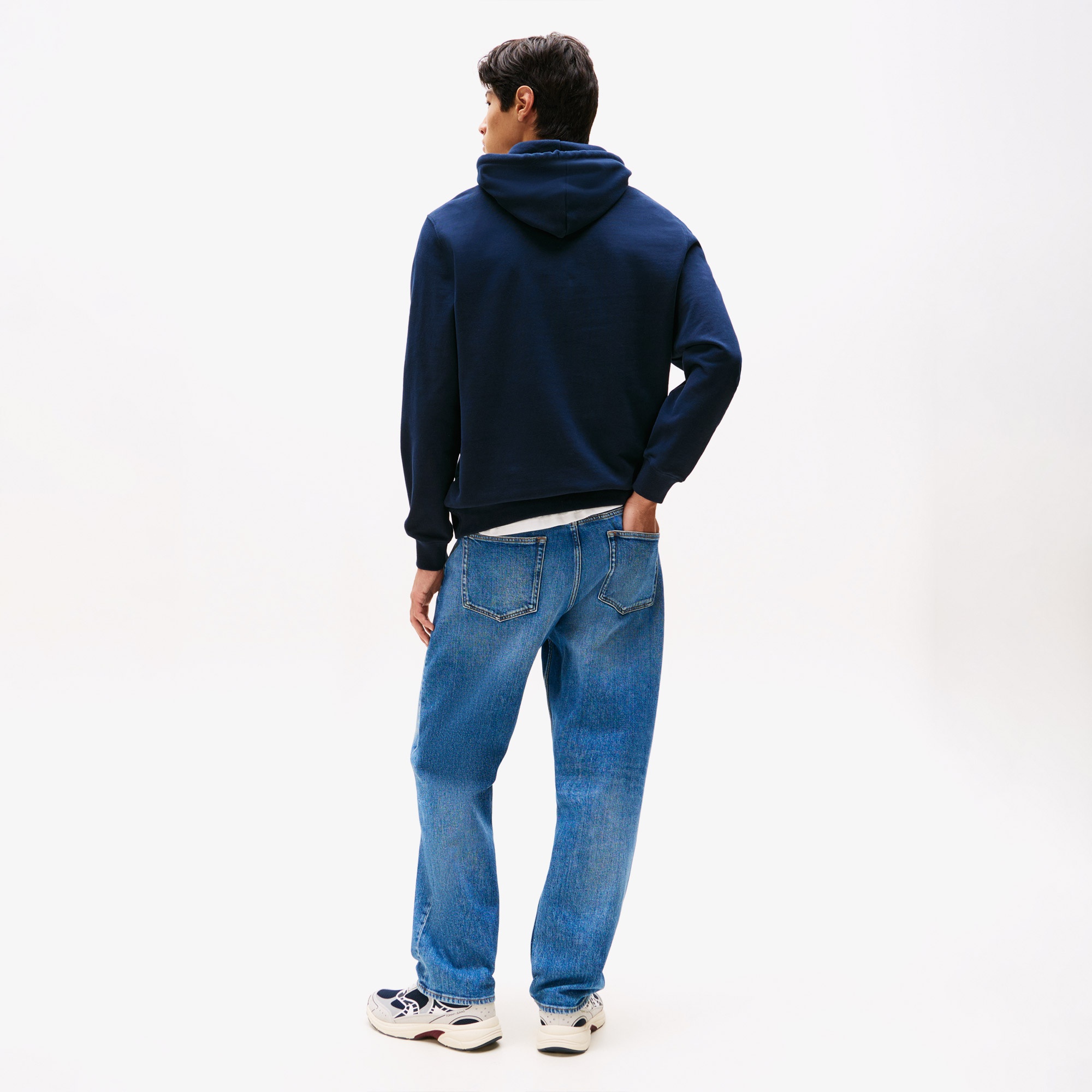 Tommy Jeans Regular Erkek Mavi Sweatshirt