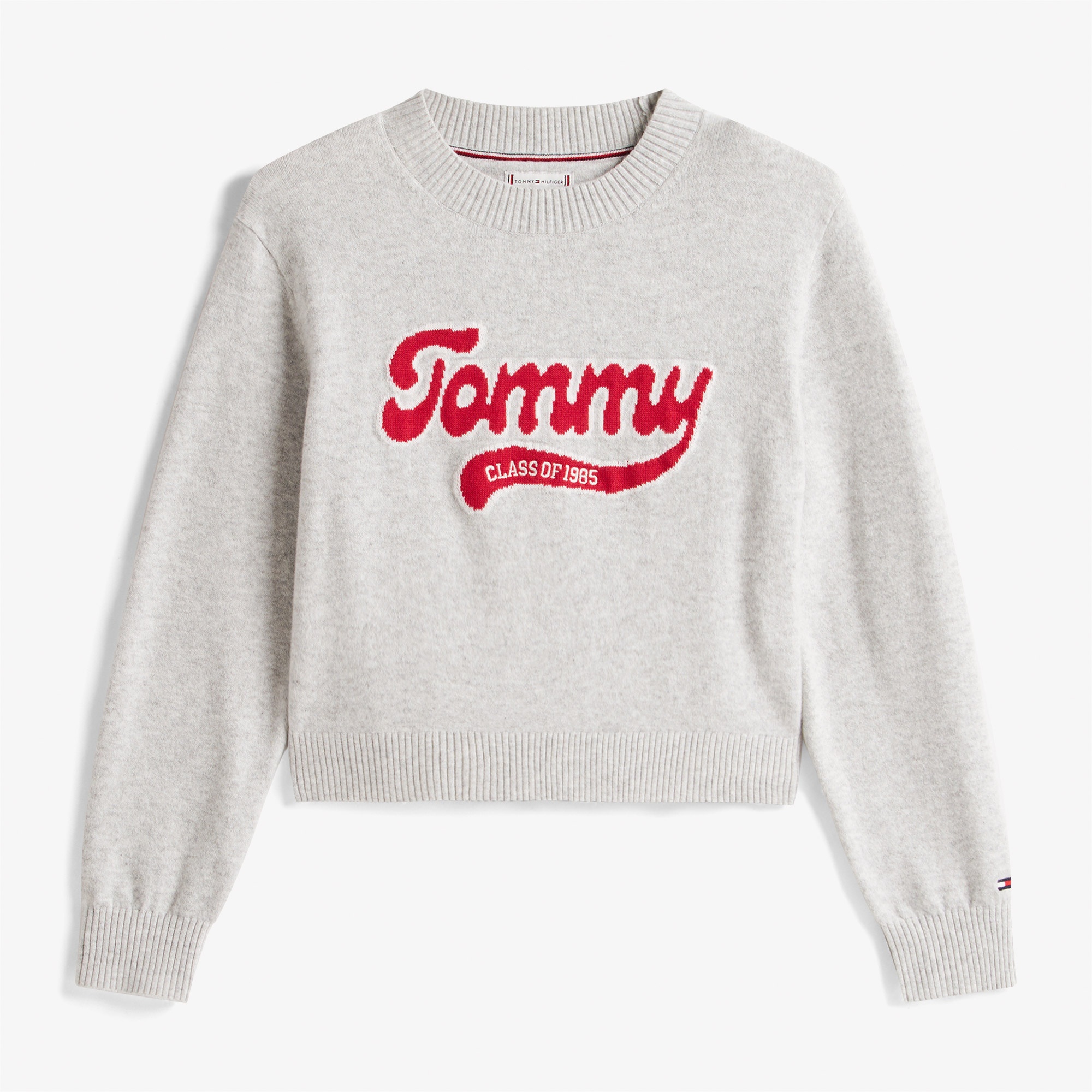 Tommy Hilfiger Logo Çocuk Gri Kazak