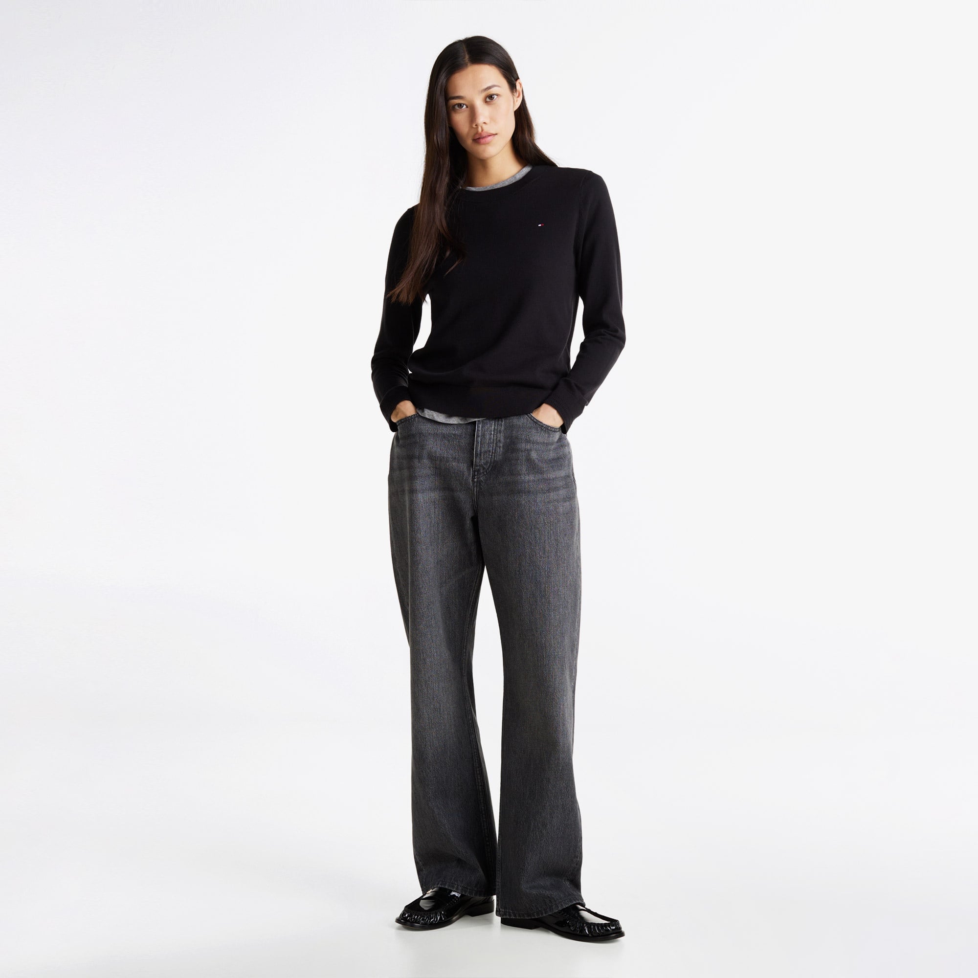 Tommy Hilfiger Stitch Kadın Siyah Kazak