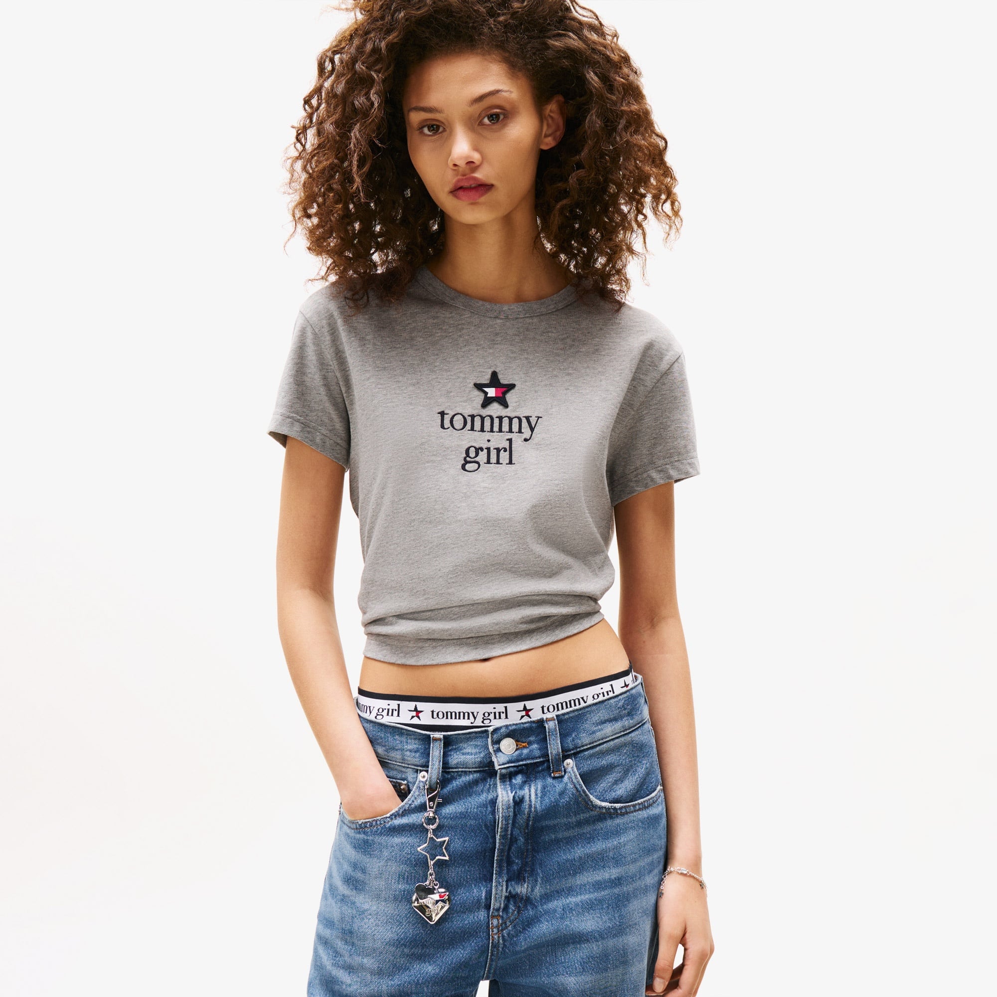 Tommy Hilfiger Graphic Çocuk Gri T-Shirt