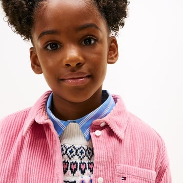  Tommy Hilfiger Corduroy Çocuk Pembe Gömlek