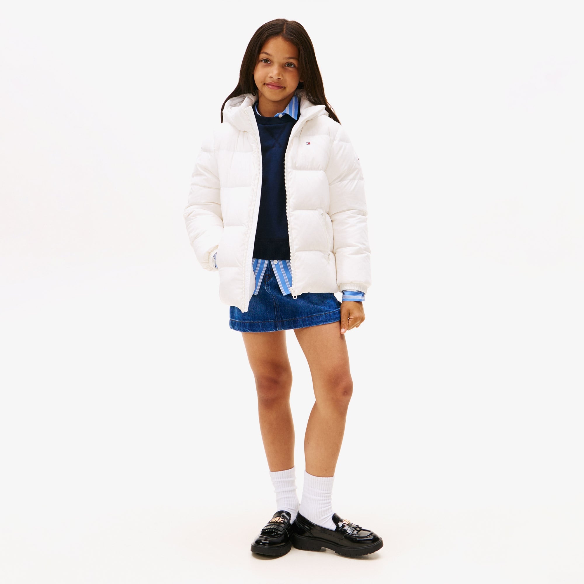 Tommy Hilfiger Essential Down Çocuk Puffer Beyaz Mont