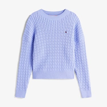  Tommy Hilfiger Cable Çocuk Mavi Kazak