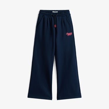  Tommy Hilfiger Wide Leg Varsity Flock Çocuk Lacivert Eşofman Altı