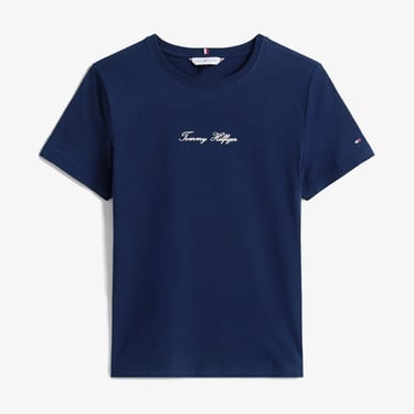  Tommy Hilfiger Classic Script Regular Kadın Lacivert T-Shirt