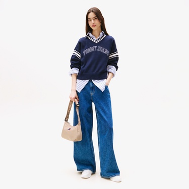  Tommy Jeans Essentials Daily Kadın Kahverengi Omuz Çantası