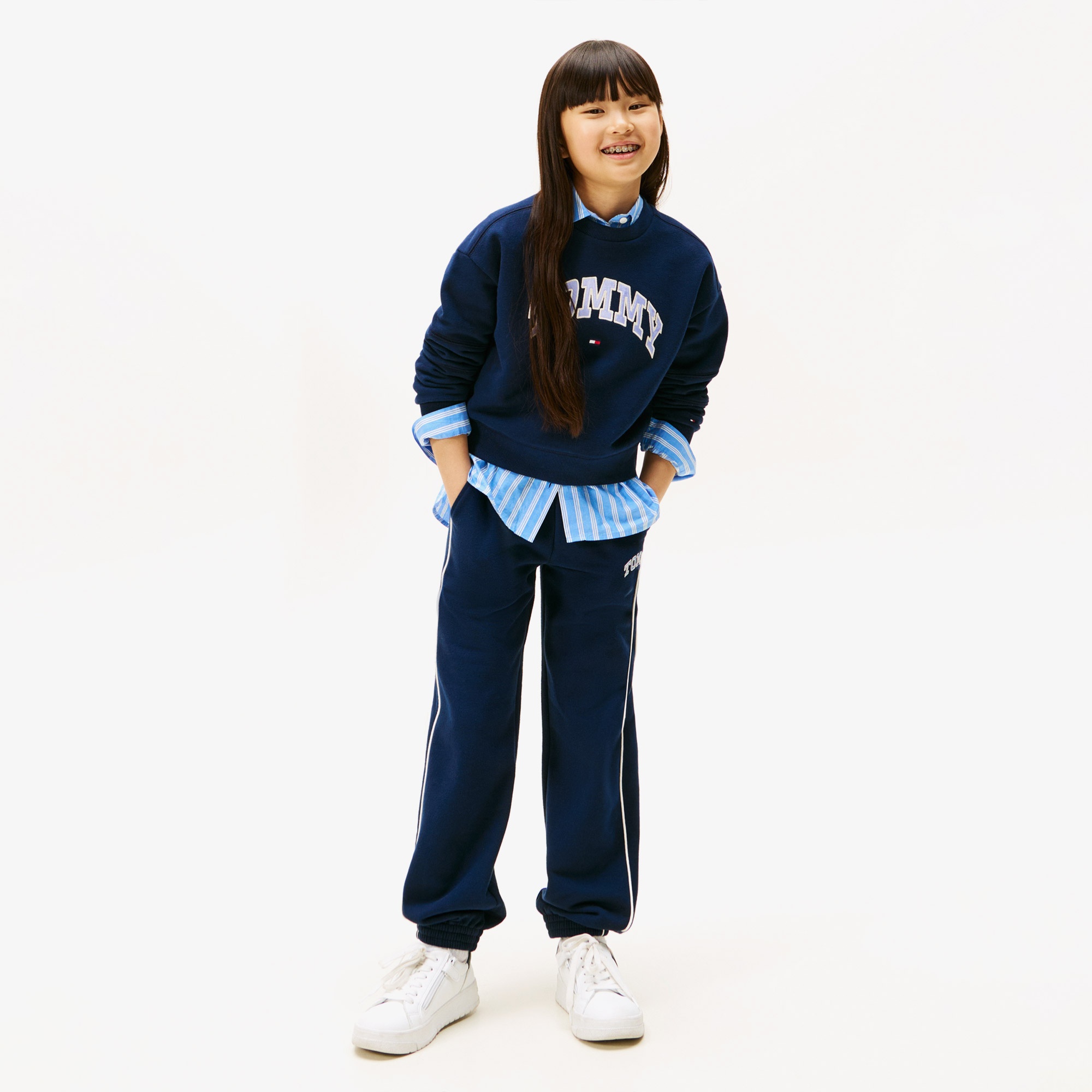 Tommy Hilfiger Varsity Çocuk Lacivert Eşofman Altı