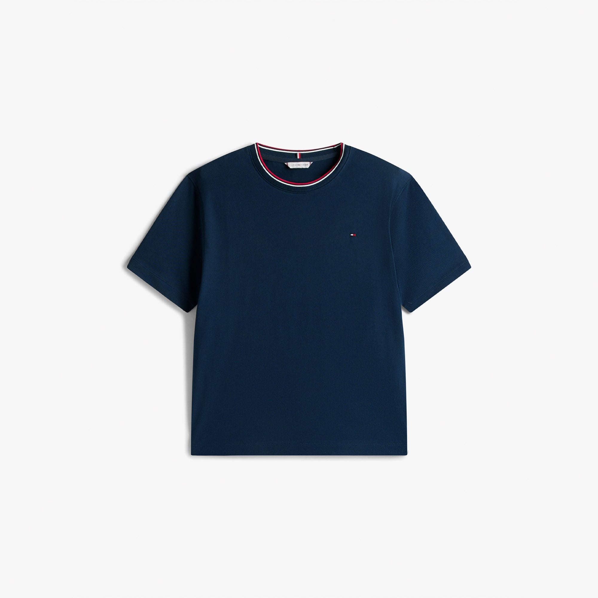 Tommy Hilfiger Pique Kadın Mavi T-Shirt