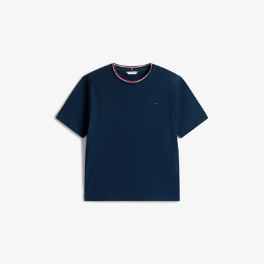  Tommy Hilfiger Pique Kadın Mavi T-Shirt