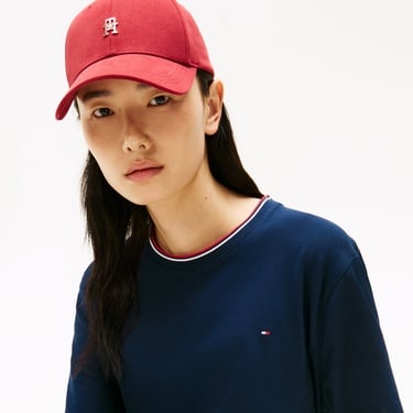  Tommy Hilfiger Pique Kadın Mavi T-Shirt