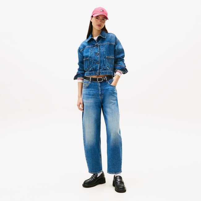  Tommy Hilfiger ie Balloon Bi0134 Kadın Tapered Mavi Jean Pantolon