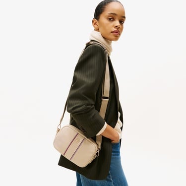  Tommy Hilfiger Popette Soft Corp Kadın Bej Çapraz Çanta