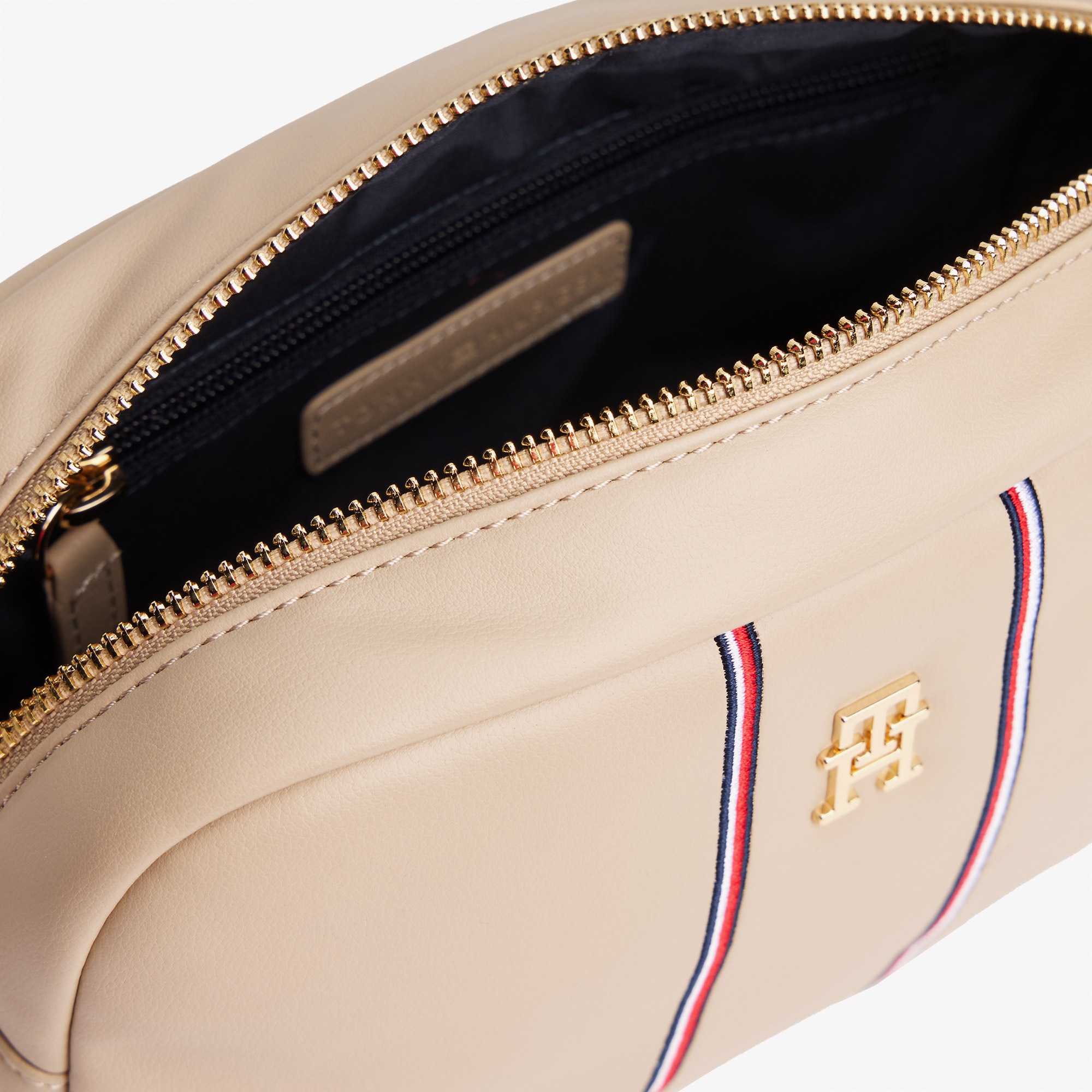 Tommy Hilfiger Popette Soft Corp Kadın Bej Çapraz Çanta