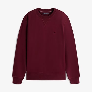 Tommy Hilfiger Essentials Seasonal Yuvarlak Yaka Erkek Bordo Sweatshirt