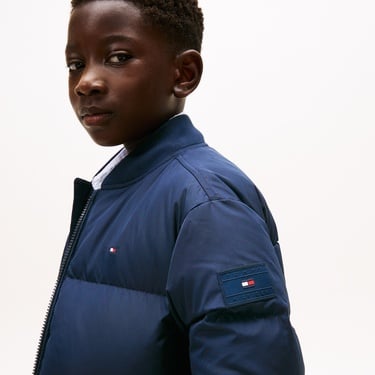  Tommy Hilfiger Flag Down Çocuk Puffer Lacivert Mont