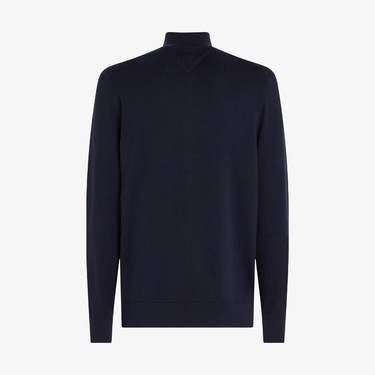  Tommy Hilfiger Essential Cotton Zip Erkek Lacivert Triko Hırka