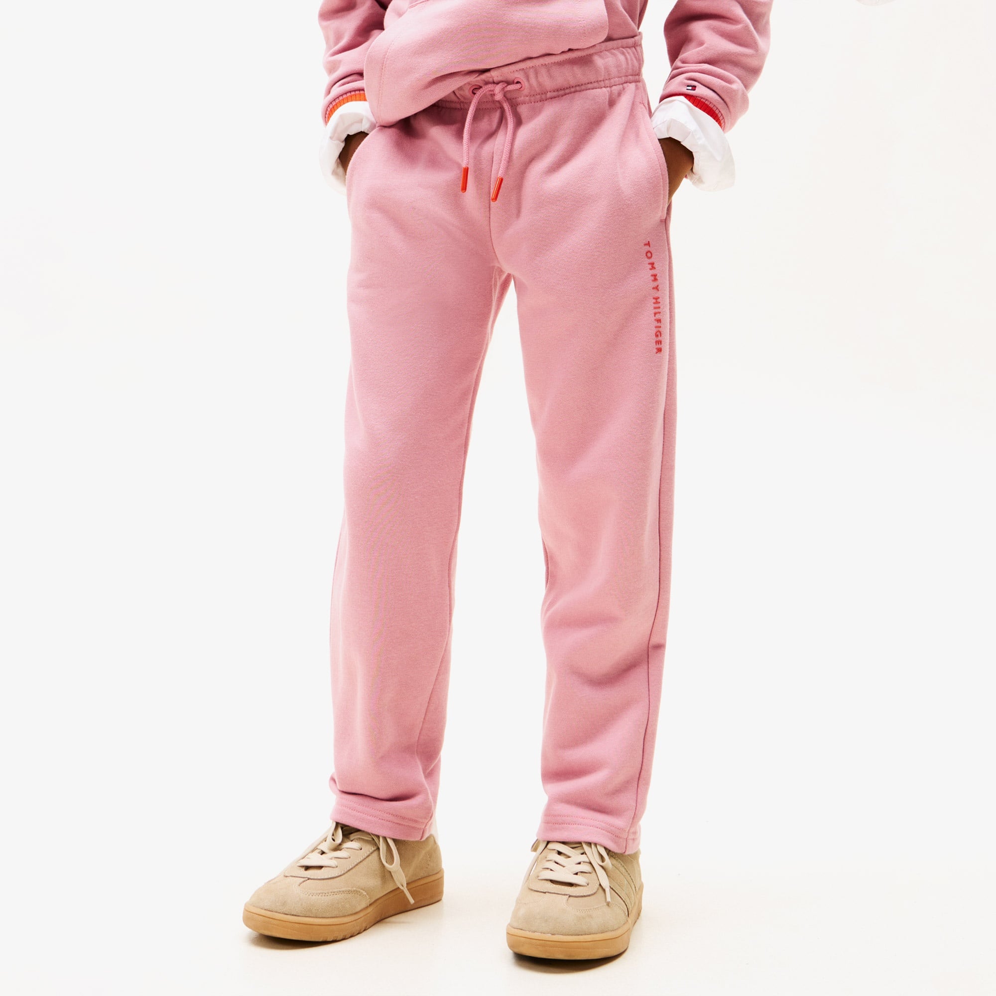 Tommy Hilfiger Mini Logo Çocuk Pembe Eşofman Altı